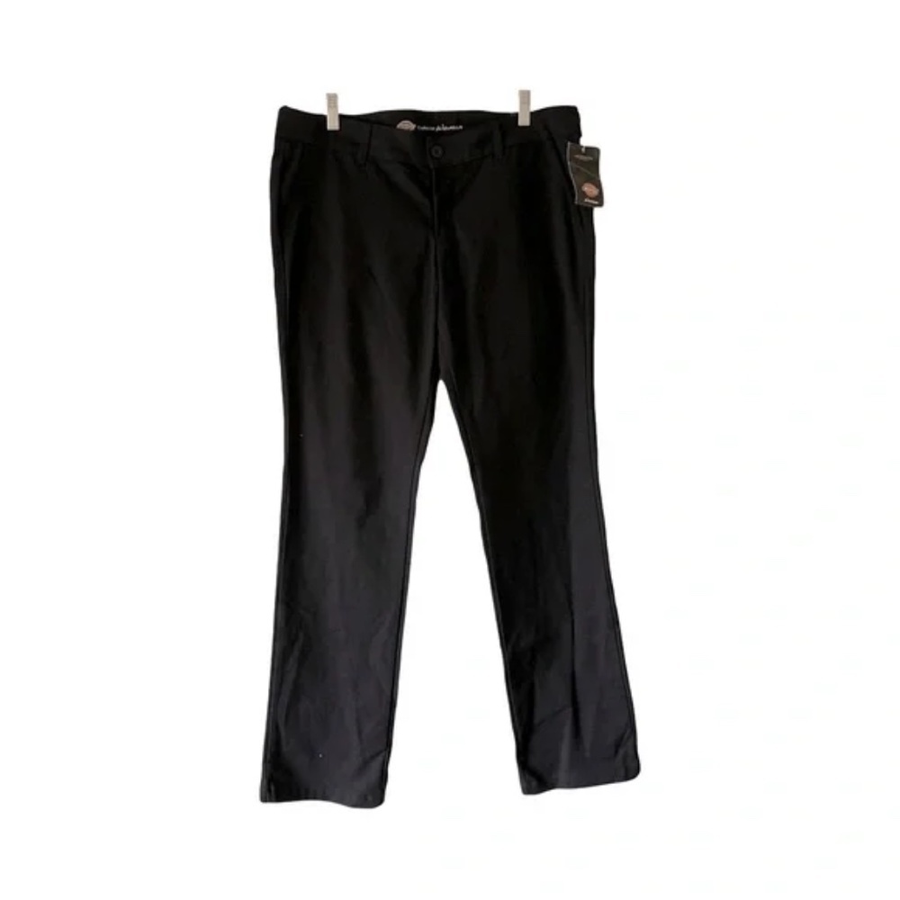 Dickies | New Women's Black Flex Slim Fit Straight Leg Pants, Size 12
